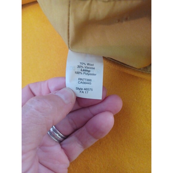 J. Crew The Pencil Skirt mustard gold wool 0 lined classic minimalist office - Picture 6 of 11
